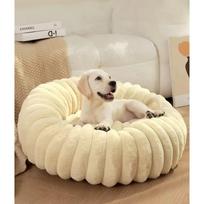 Pet Bed for Dog Small Large Mat Kennel Blanket Beds Dogs Fluffy Cats Supplies Pets Products Baskets Sofa Breeds Bed Accessories 40cm smėlis