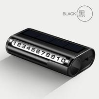 Automobilių stovėjimo aikštelės numerio lentelė Šviečianti automobilių statymo kortelė Saulės įkrovimas Laikino sustojimo telefono numerio kortelė automobilio puošybos priedui juoda