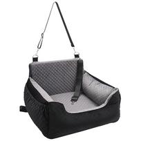 Dog Car Seat Cover Washable Dog Booster Seat with Storage Pocket Car SUV Seat Puppy Bed Non-Slip Base Dog Sofa Cushion