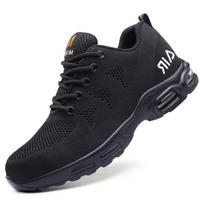 Summer Woven Men's Labor Protection Shoes, Men's Anti Odor, Breathable, Anti Smash, Anti Puncture Steel Toe Shoes, Wear-resistant Shoes, Safety Shoes 48