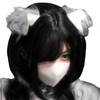 Akita Dog Ears Plush Headband Soft Comfortable Headwear Furry Animal Ear Costume Accessory for Parties and Cosplay pilka