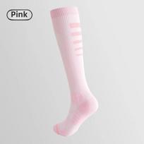 Women's Professional Running Jump Rope Yoga Marathon Lean Leg Exercise Long Leg Socks 1 pair rožinė