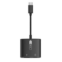Type C OTG adapteris telefono įkrovimui, pelei, žaidimų valdikliui 2 viename USB keitiklis Black
