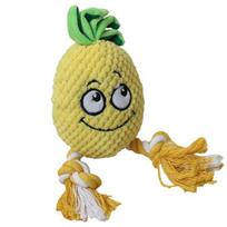 Šuns kramtomas žaislas Atsparus kandžiojimui Įmontuotas garsinis įtaisas Medvilninis lynas Minkštas Nuo nuobodulio Pineapple beige