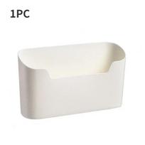 Kitchen Wall-mounted Adhesive Storage Rack Multifunctional Cabinet Door Storage Box Under Sink Drawer Shelf Bathroom Organizer white
