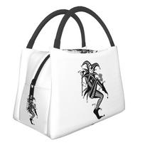 Joker Holding Playing Cards Lunch Bags The Trump Of Poker Lunch Box for School Outdoor Picnic Work 28x17x16CM smėlis