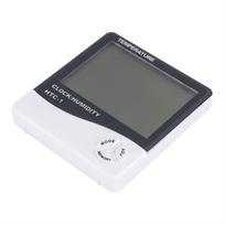 Digital LCD Indoor Thermometer Hygrometer Temperature Humidity Meter with Alarm Clock