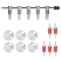 Aquarium Pump 5?Way Air Flow Control Lever Valve with Check Valves and Suction CupsPJ0001 Accessory