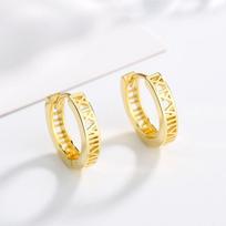 New Roman Numerals Earrings Trendy Hong Kong Style Earrings Korean Temperament Hollow Letter Ear Buckles Women