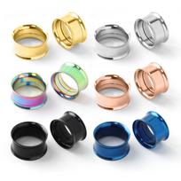Stainless Steel Double Horn Ear Expander - European & American Fashion Piercing Accessory 3mm juoda