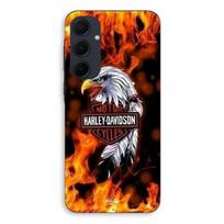 Case For Samsung galaxy A35 Harley Davidson eagle fire Maniacase