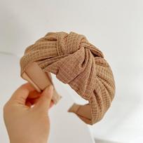 PROLY New Fashion Headband For Women Solid Color Center Knot Headwear Autumn Turban Casual Hair Accessories