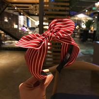 PROLY New Fashion Hairband For Women Striped Big Bowknot Headband Light Casual Headwear Summer Classic Hair Accessories Girls