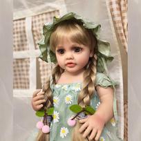 Reborn Baby Doll Toy Painted Newborn Baby Dolls Soft Touch Doll Toys For Kid Gift Reborn Baby Doll Toy For Girl 55cm brown