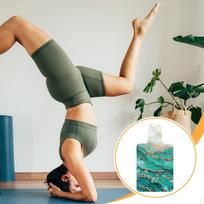 Pilates Reformer Mat Equipment Anti Slip Accessories Workouts Lightweight Gold and Green