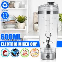 600ML USB Rechargeable Protein Blender Shaker Bottle Portable Creative Auto Electric GYM Protein Blender Shaker Bottle Battery Type