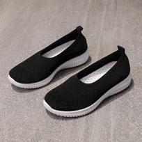 Old Beijing cloth shoes women's one-pedal middle-aged and elderly mother shoes shallow mouth breathable women's cloth shoes large size shoes children 35
