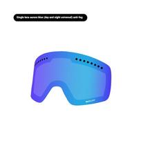 Motorcycle goggles retro Harley off-road anti-fog dust-proof myopia all-weather magnetic riding goggles mėlyna