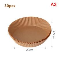 Oro gruzdintuvės vienkartinis popierinis įdėklas Nelipnus kilimėlis Garintuvas apvalūs popieriniai kepimo kilimėliai 25 Pcs