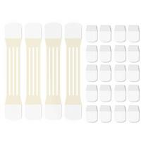 Kaklo pakėlimo pleistras Vandeniui atspari nematoma pakėlimo juostelė dvigubam pagurkliui, nukarusią odą, Daugkartinio naudojimo nematomi kaklo pakėlimo lipdukai 4pcs A white