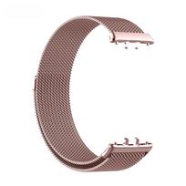 Nerūdijančio plieno magnetinės juostos dirželis skirtas Samsung Galaxy Watch Fit 3 apyrankė Galaxy Fit 3 pakaitiniams priedams For Galaxy Fit 3 rožinė