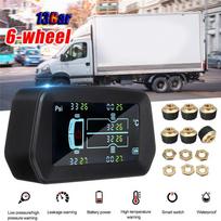 13Bar Car TPMS Tyre Pressure System Solar Power LCD Display+ 6 External Sensors Beep Alert