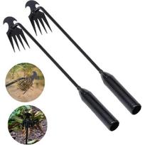 Weed Puller Tool Garden Weed Pulling Tool Uprooting 4 Teeth Manganese Steel Forged Hand Weeder for Vegetable Gardening Backyard Farm Planting & 2PACK