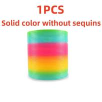 Rainbow Circle Fun Folding Toy Material Spring Coil Children's Creative Magic Party Party Funny Tool Colorful Elastic Pen Holder