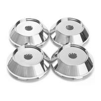 4pcs For Wheel Center Cap Universal Rim Chrome Hub Cap 68mm No Logo Silver Base