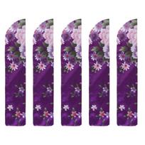 Pakuotėje 5 Sulankstomas ventiliatoriaus šilko laikymo krepšys Kiniškas rankinis ventiliatoriaus maišelis Vintage gėlių kišenė, apsauginė rankų ventiliatoriaus dangtelis mėlyna