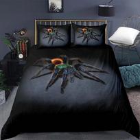Tarantulos spaudinio patalynės komplektas Karališko dydžio Pilno dydžio 3D spaudinio Juodo voro antklodės užvalkalų komplektas Gyvūnų tema Berniukui Paaugliui Poliesterio patalynės komplektas 70x133cm