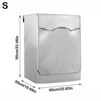 New Universal Washing Machine Cover With Roll Edge Silver Waterproof Cover Oxford Dust Proof Cover For Front Loading Machine white