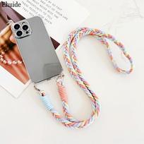 Braid Lanyard Case For Motorola Moto G86 G84 G56 G75 G55 Edge 60 Fusion 50 Pro Shockproof Crossbody Cord Strap Soft Clear Cover Edge 60 gray