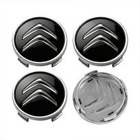 4Pcs 60MM Car Wheel Center Cap Emblem Hub Covers Badge Auto Accessories For Citroen C2 C3 C4 C5 C6 C1 DS3 DS4 DS5 DS7 Xsara Berlingo Saxo Picasso juoda