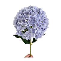 Artificial Hydrangea Flower Realistic Full Bloom Fake Hydrangea with Stems Faux Silk Flower Arrangement for Home Wedding Party Baby Shower violetinė