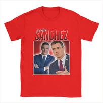 Men TShirt Pedro Sanchez Spain PSOE Humor Cotton Tee Short Sleeve Perro Sanxe Sanche Dog TShirts Crewneck Merchandise Gift Idea S