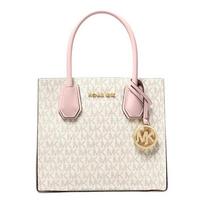 MICHAEL KORS rankinė Mercer Commuting Presbyopia Spausdinta Retro Spalvų Derinys Dirbtinė Oda Akordeono Krepšys Peties Pagrindinis krepšys (rankinė + dulkių maišelis) rožinė