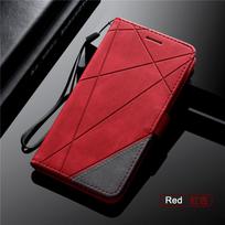 Leather Case on For Coque Samsung Galaxy A5 2017 Case Wallet Flip Cover na for Fundas Samsung A5 2017 A520 Phone Cases Etui A5 2017&Case & Strap raudona