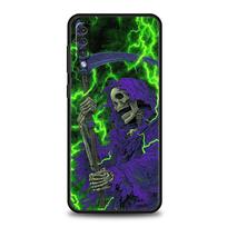 Grim Reaper Skull Phone Case For Samsung A56 A36 A26 A54 A52 A24 A14 A50 A72 A70 A06 A12 A22 A34 A42 A32 A04s A16 5G Cover For Samsung A20e green