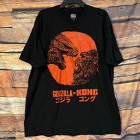 Godzilla vs. Kong Men's Black Orange 2XL Cotton Graphic Tee Unisex T-Shirt XXL