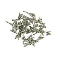30 vienetų Tibeto sidabro 3D Eifelio bokšto kabantys papuošalai „pasidaryk pats“ 26 x 10 x 9mm antikinės sidabrinės spalvos