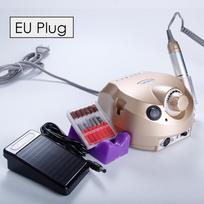 Nešiojamas elektrinis nagų buferio aparatas, skirtas salono manikiūro frezavimo staklės nagų dailės įrangai EU Plug auksas