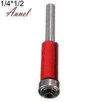 Fantastic Durable End Dual Flute Wood Edge Flush Trim Router Bearing Cutter Cut Bit Tool one size