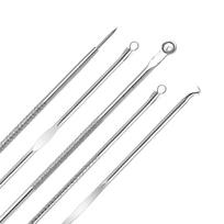 5 Pcs Silver Blackhead Pimples Acne Removal Needle gray