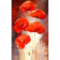 Pilnas 5D „pasidaryk pats“ deimantinis paveikslas ryškių gėlių deimantinis siuvinėjimas kryželiu namų dekoras, rankų darbo dovana 25x30cm red