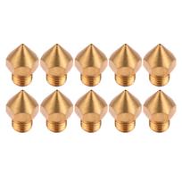 „Aibecy“ 10 vnt. 3D spausdintuvo ekstruderio žalvario antgalis, 0,4 mm spausdintuvo „Hotend“, suderinamas su CR10S Pro 3D 10pcs auksas