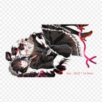 Celestia Ludenberg Transparent Art Danganronpa V3 Print Sticker On Clothes DIY Thermal Stickers For T-Shirts Patch Iron On Transfer Patch gray