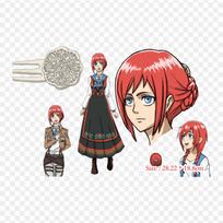 Attack On Titan Red Hair Eren Yeager Ackerman pleistrai drabužiams Dideli anime pleistrai Heat Transfer Vinilo lipdukas Lygintuvas ant drabužių