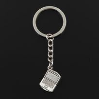 Madingas 30 mm raktų pakabukas Metalinis raktų pakabukas Raktų pakabukas Papuošalai Antikvariniai bronzos sidabro spalvos padengtas nešiojamasis kompiuteris 21x13mm pakabukas sidabras
