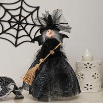 Halloween Decorations Witch Doll Witch Figurine Mini Toy Decorations Doll Halloween Party Ornaments Home Decor Halloween Dolls One Size juoda